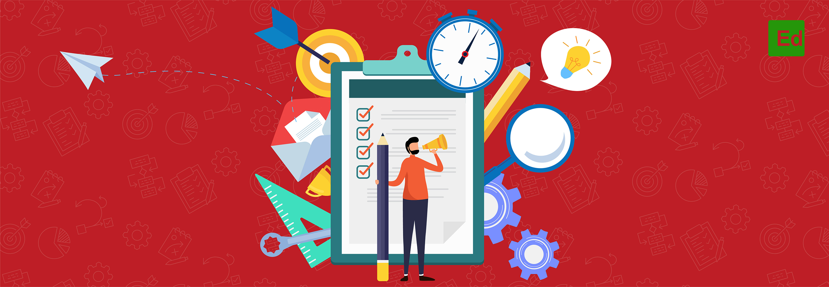 A person is doing project management A person is doing project management